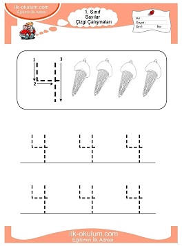 Çocuklar İçin Çizgi Çalışma Sayfaları 